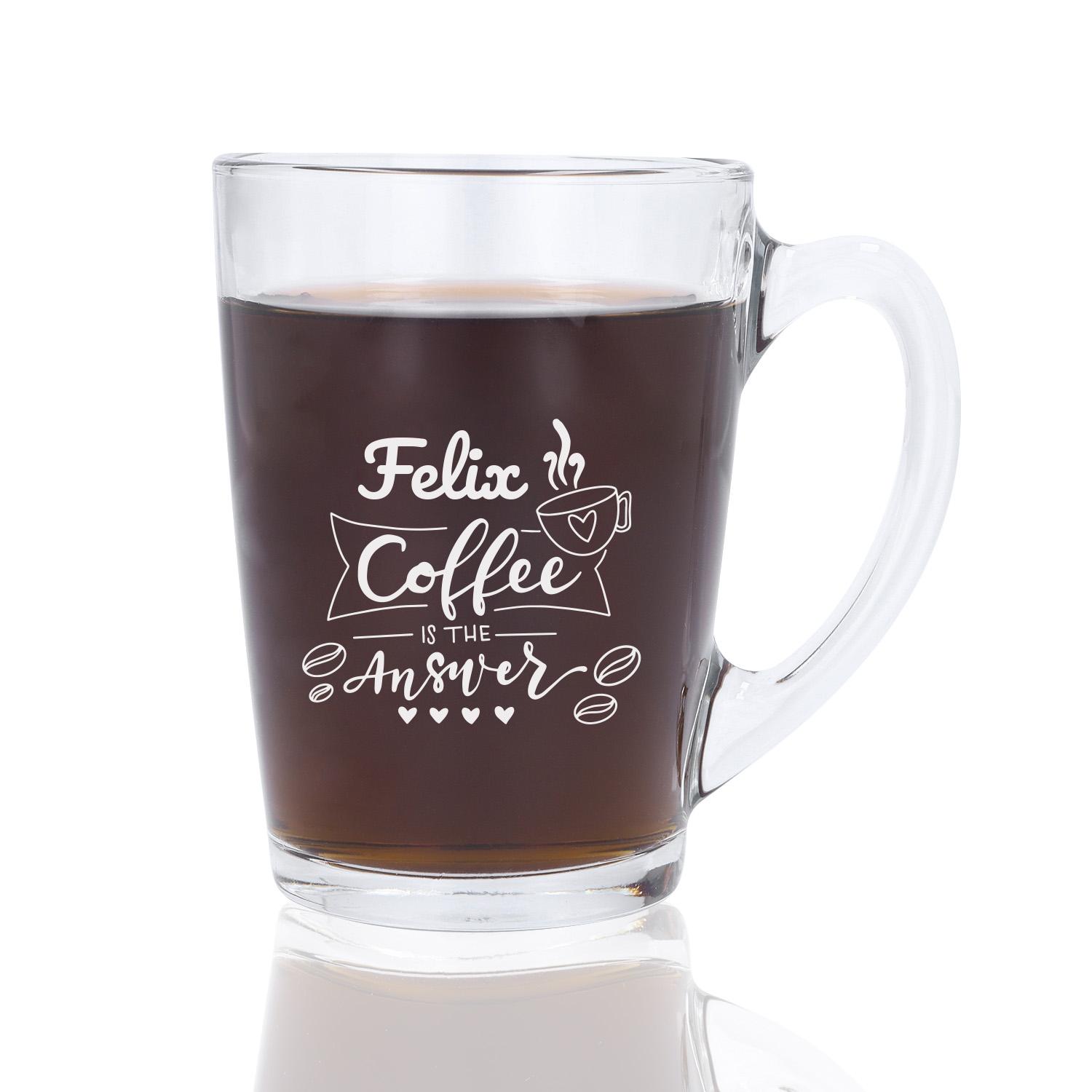 Glastasse "Good Morning" mit Gravur - personalisiert