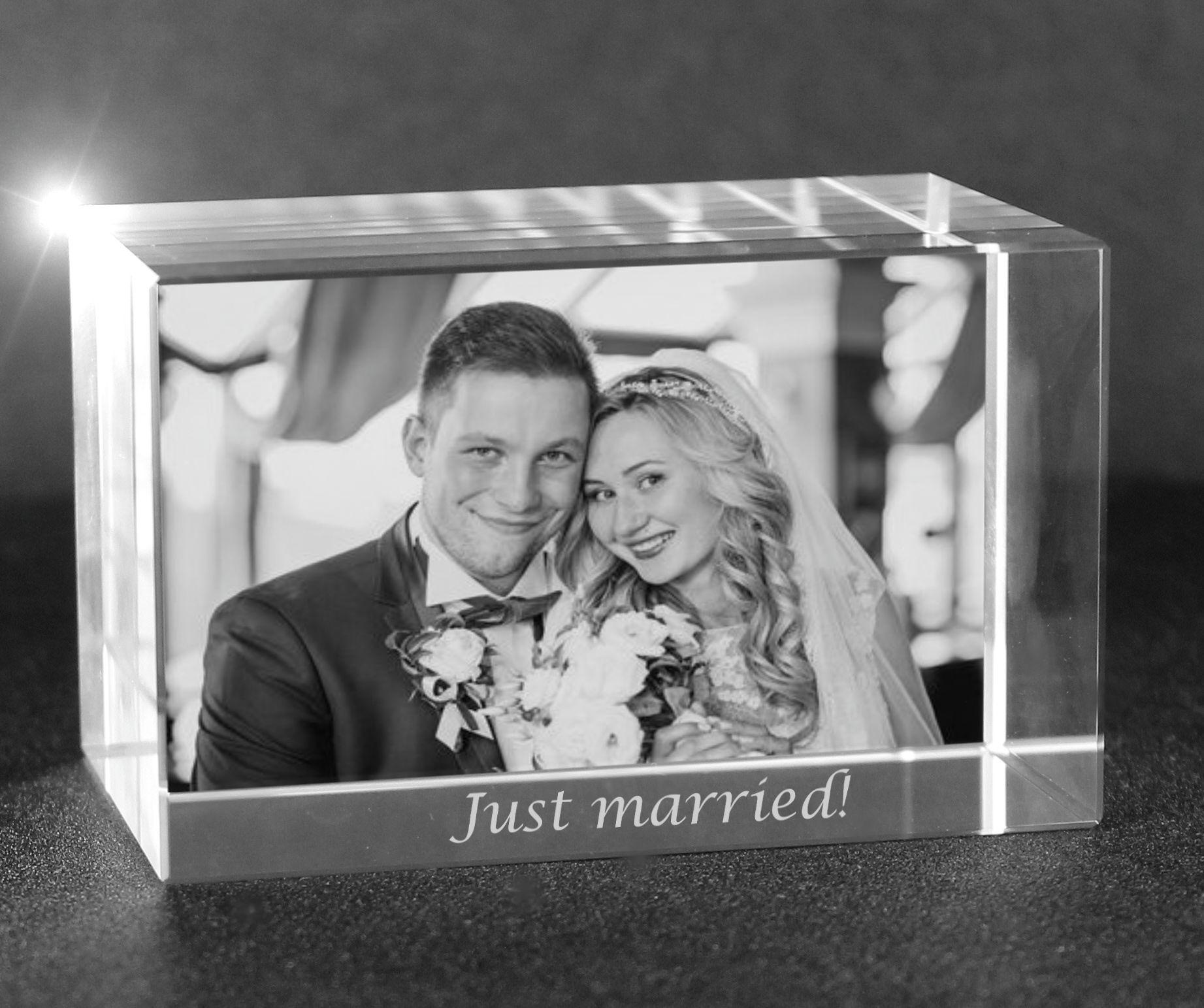 3D Glasfoto Quader Hochformat