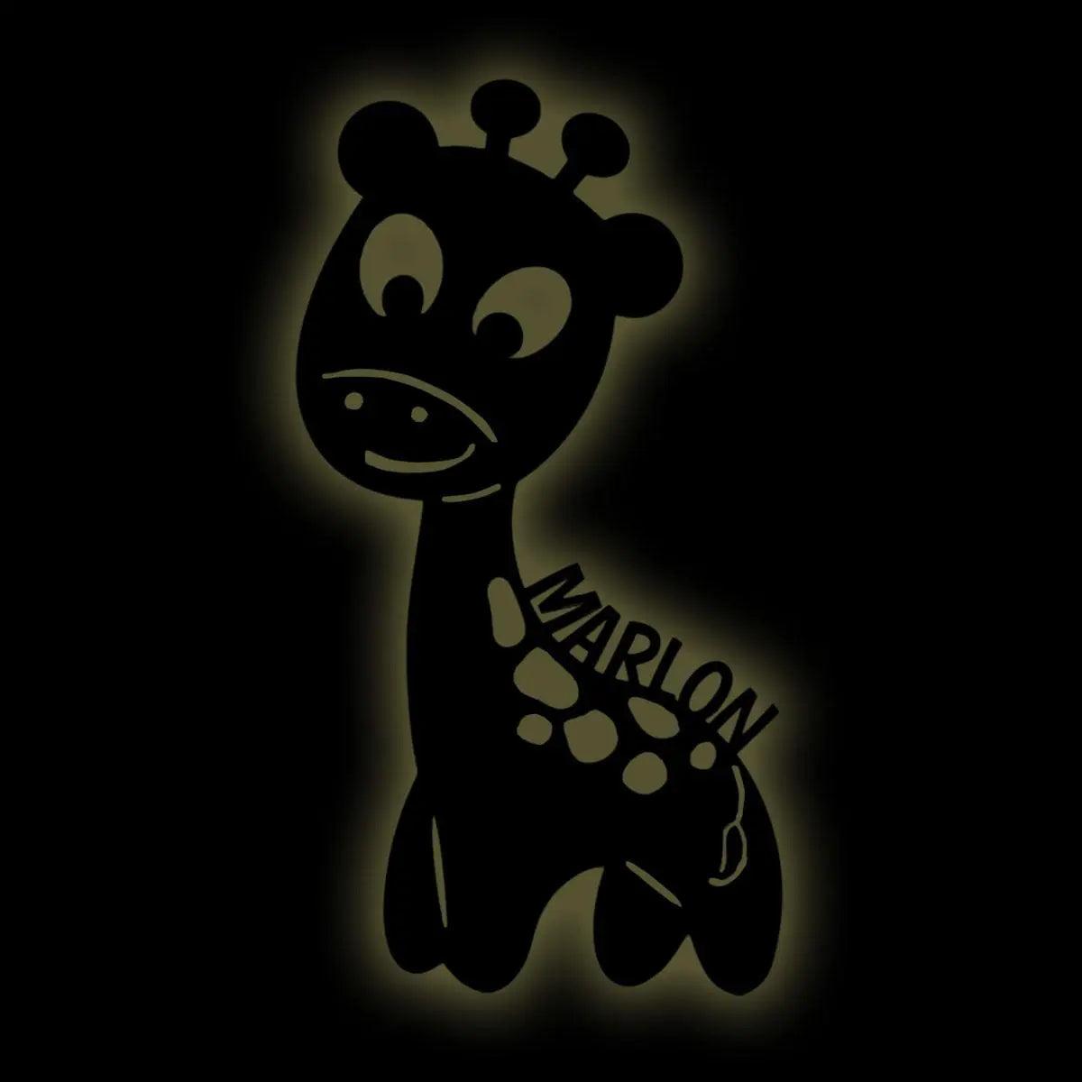 Nachtlicht Giraffe mit Personalisierung
