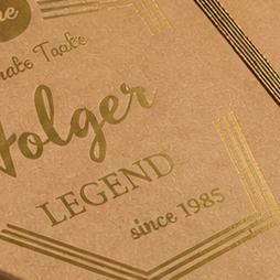 Notizbuch personalisiert Champagner / Gold Metallic - DIN A5 mit Gravur