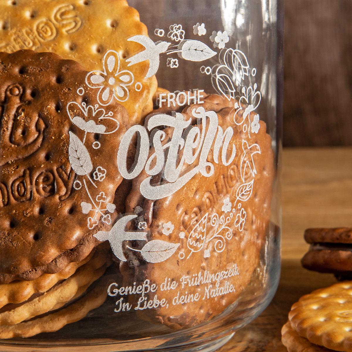 Keksglas mit Gravur klein "Cookies small" - personalisiert