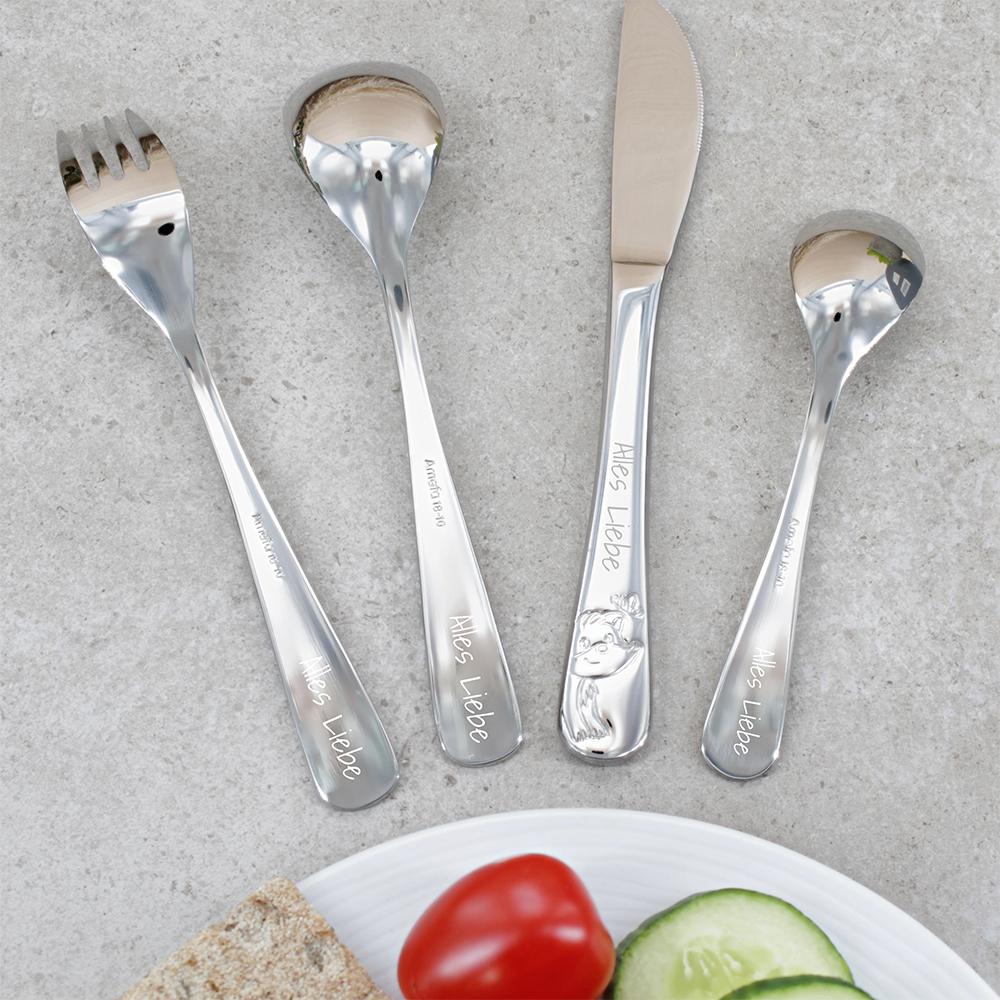Amefa Kinderbesteck 4-teilig mit Gravur TEDDY BEAR
