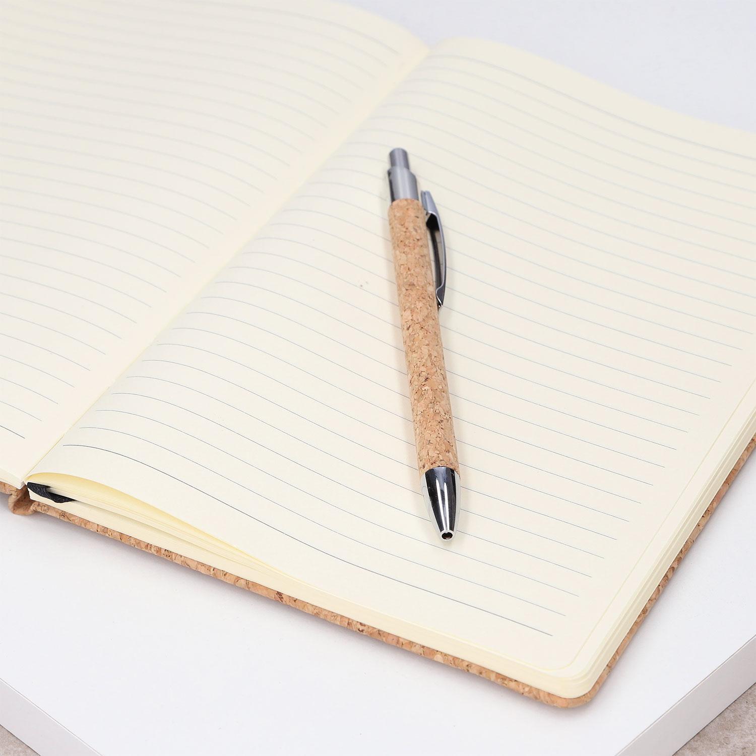 Notizbuch Kork personalisiert mit Gravur - Notizbuch mit Namen