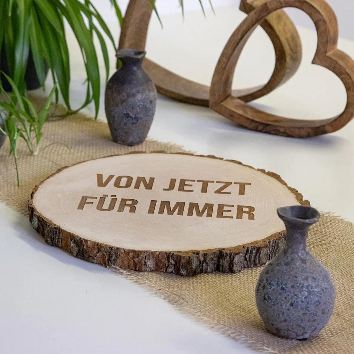 Baumscheibe Erle „XXL“ mit Gravur (Ø ca. 40 cm)