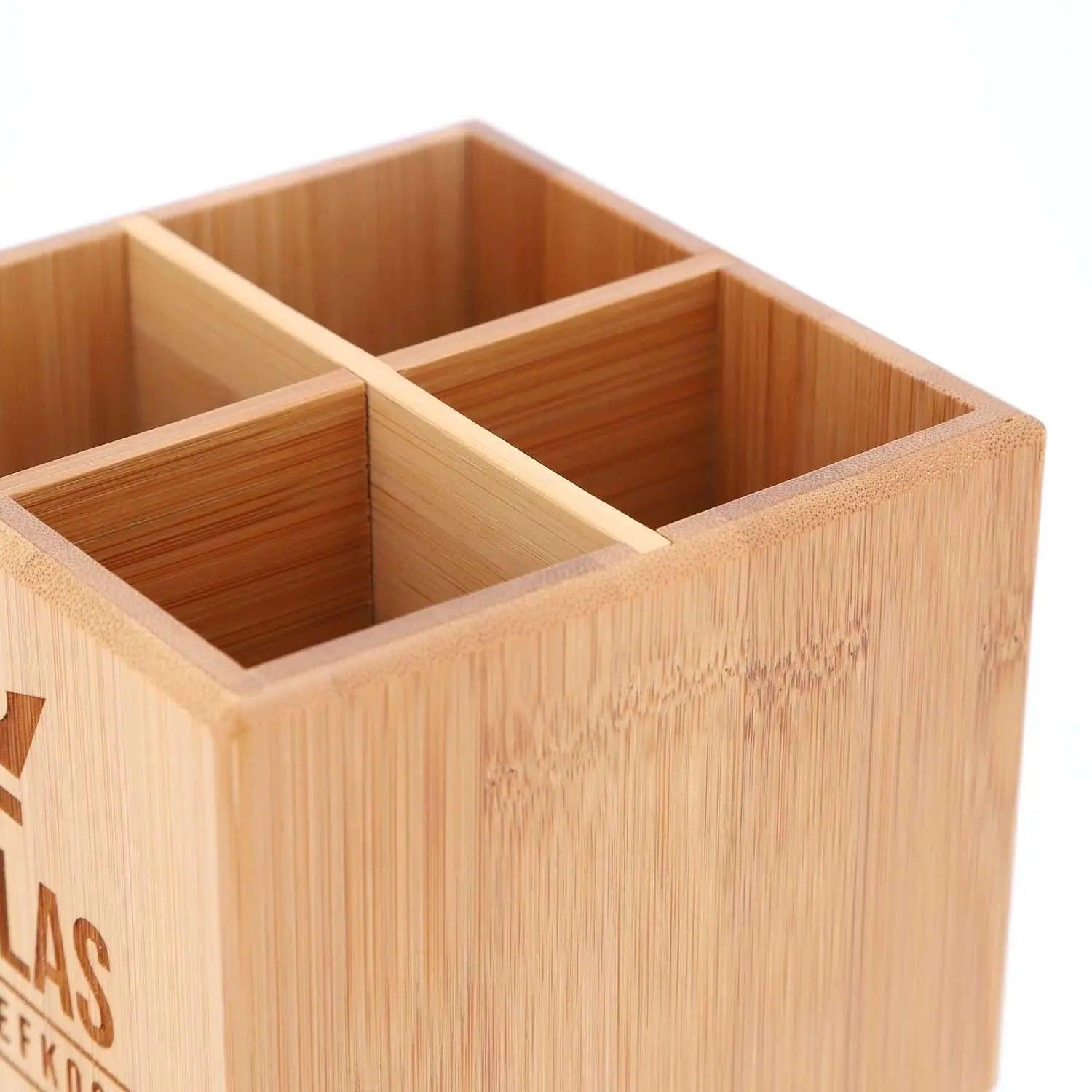 Kochlöffel-Set mit Aufbewahrungsbox und Gravur aus Bambus