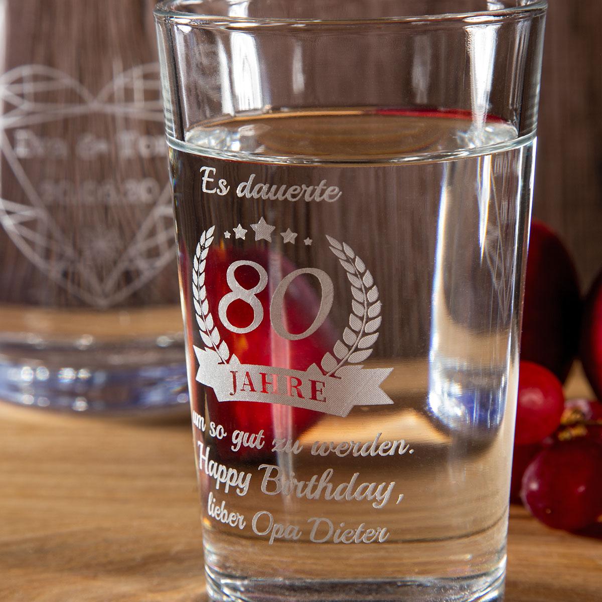 Wasserglas "Icon small" mit Gravur - personalisiert