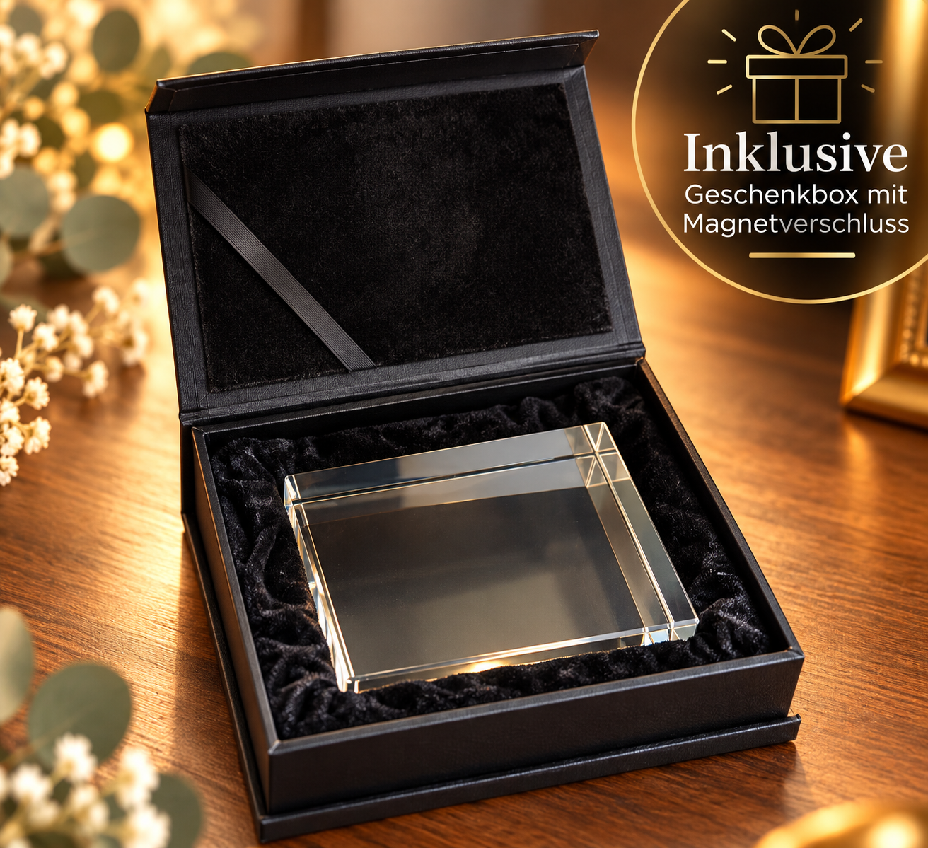 3D-Glaskristall Fotoframe mit Foto-Gravur