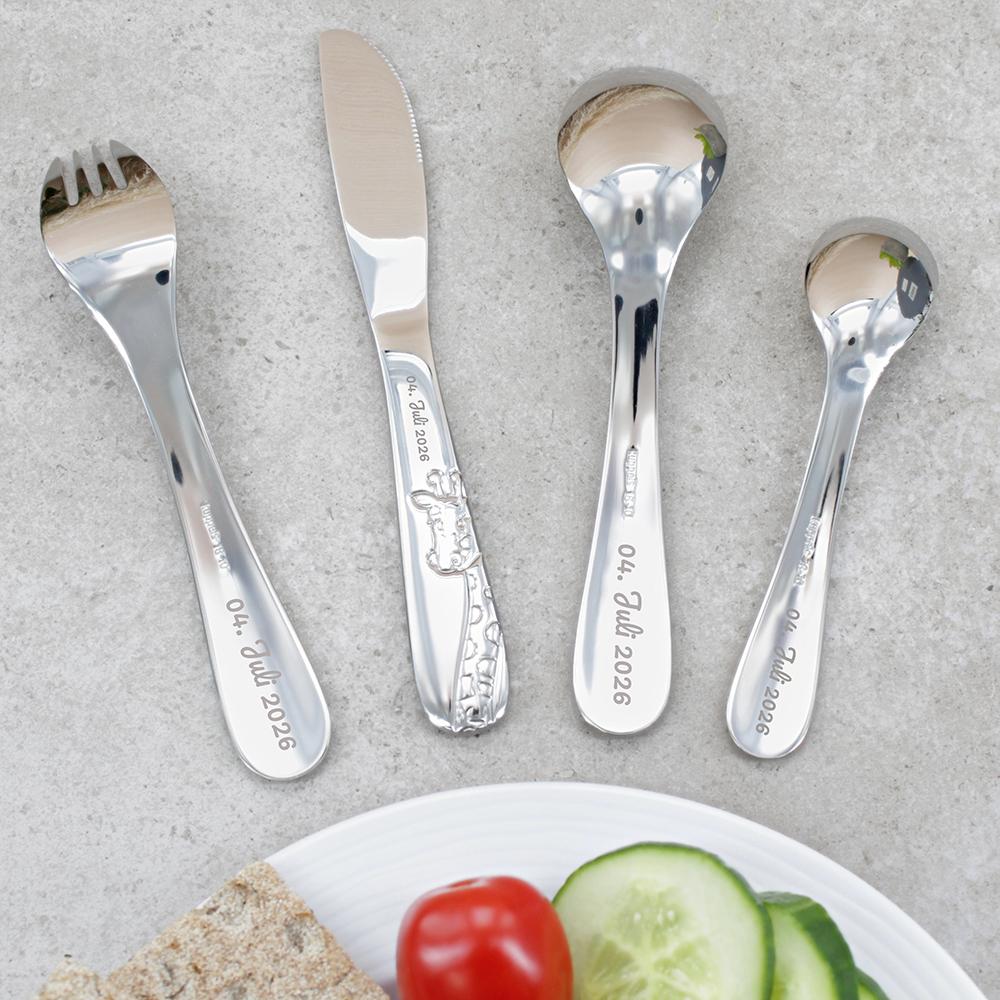 Amefa Kinderbesteck 4-teilig mit Gravur Dschungeltiere