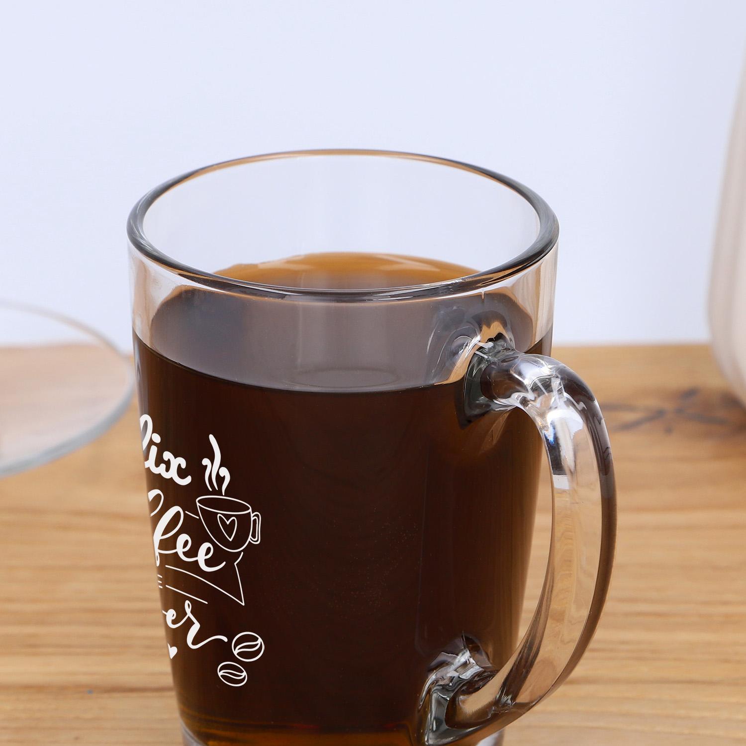 Glastasse "Good Morning" mit Gravur - personalisiert
