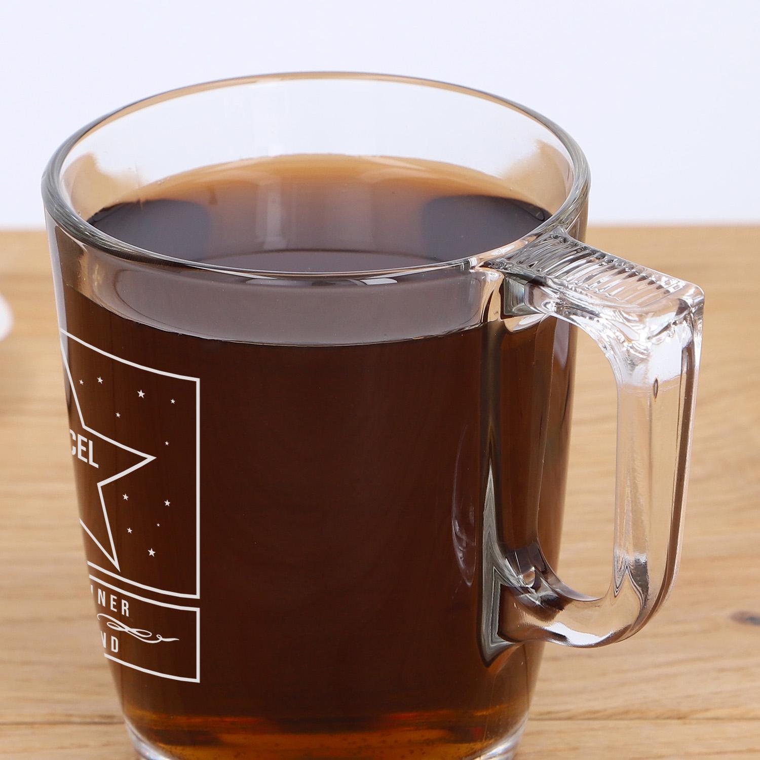 Glastasse "New Day" mit Gravur - personalisiert
