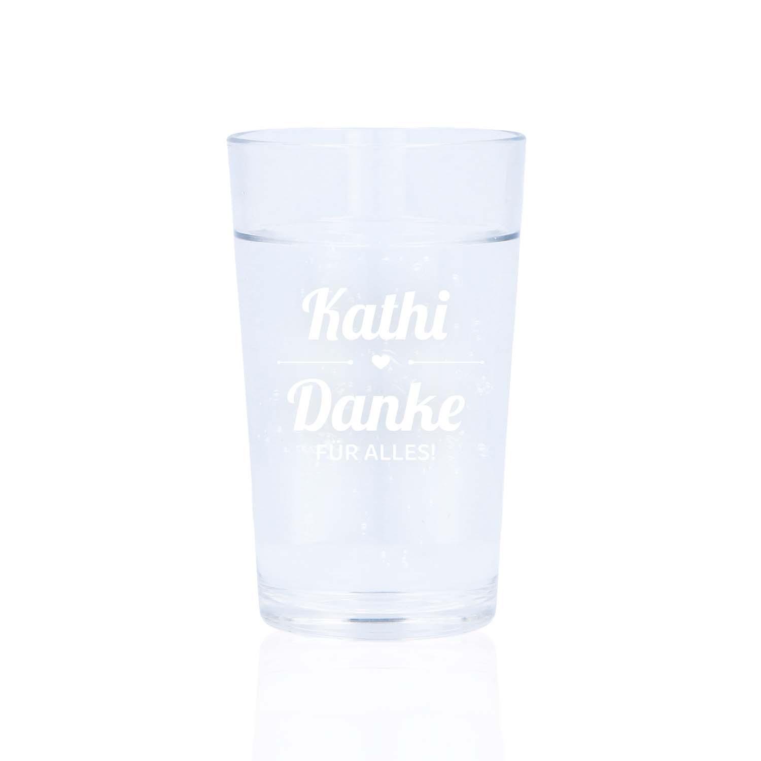 Wasserglas "Icon small" mit Gravur - personalisiert