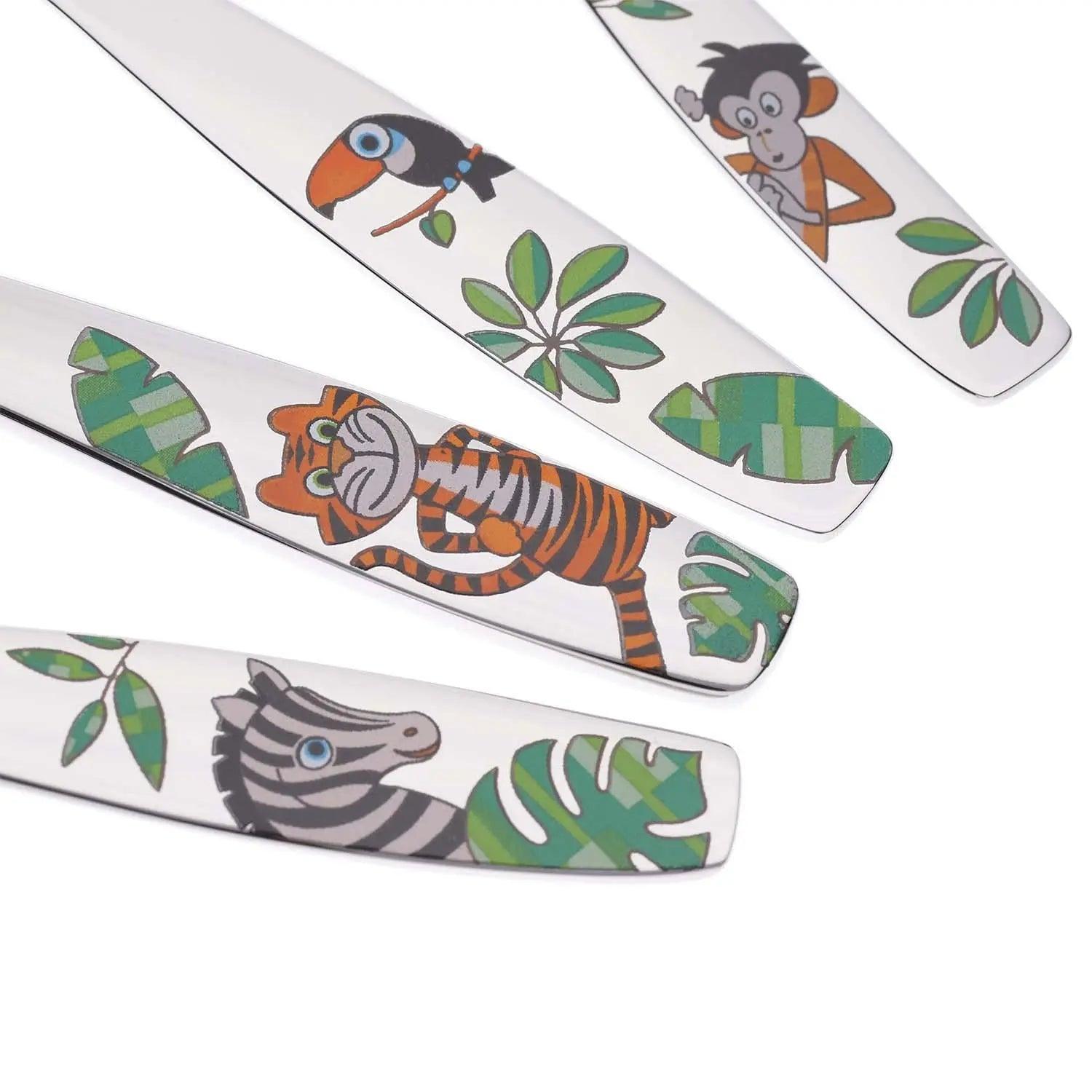 ZWILLING® Kinderbesteck 4-teilig mit Gravur "Jungle"