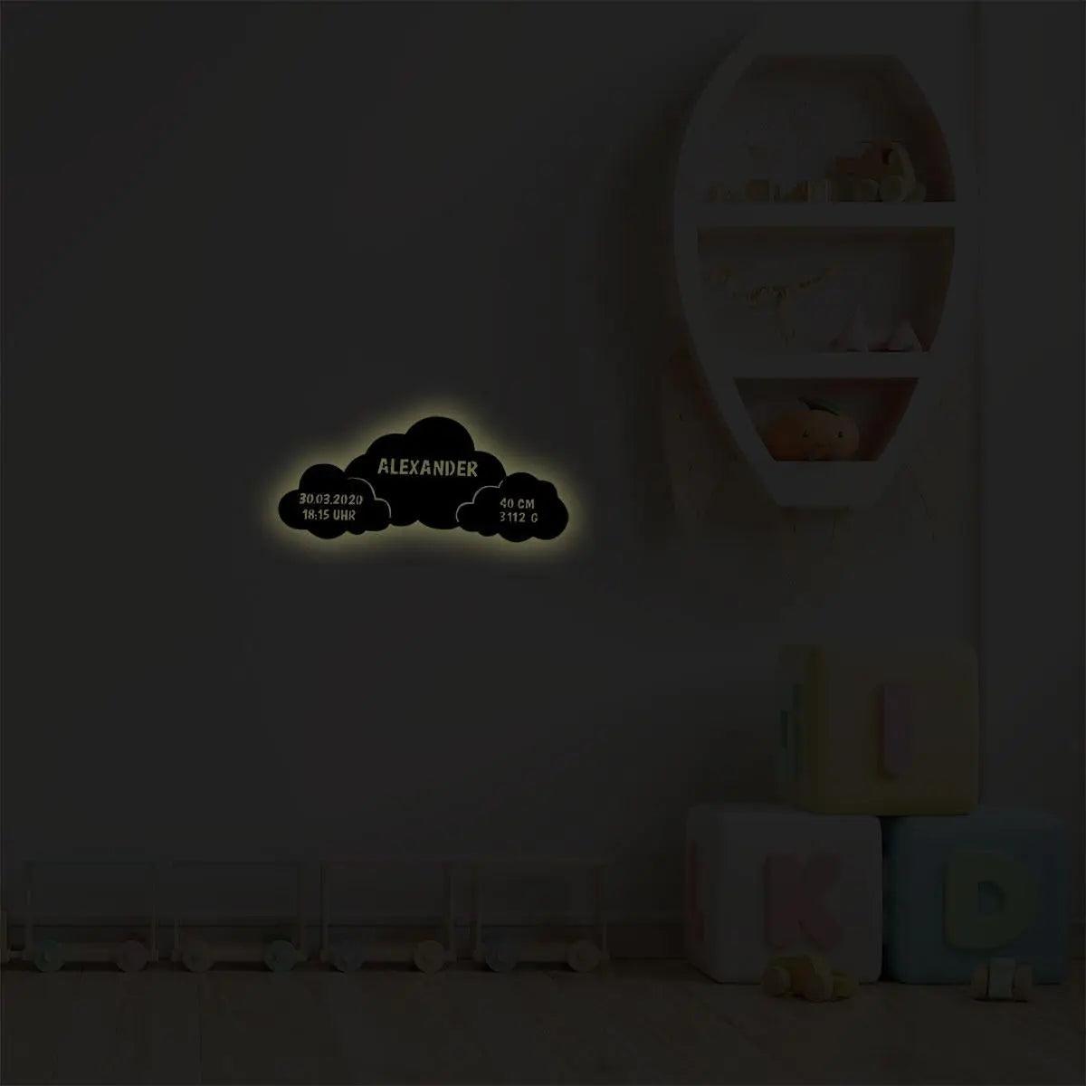 Nachtlicht Wolken mit Personalisierung