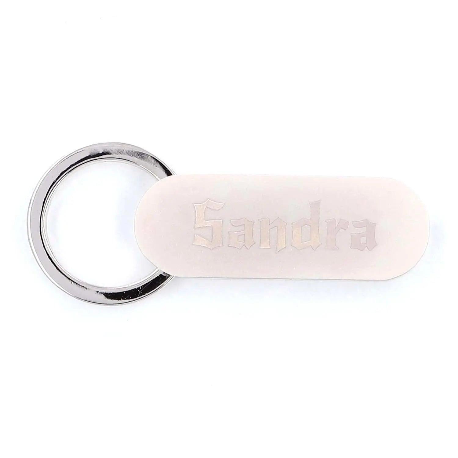 Ovaler Schlüsselanhänger mit Gravur "Verona" - personalisiert
