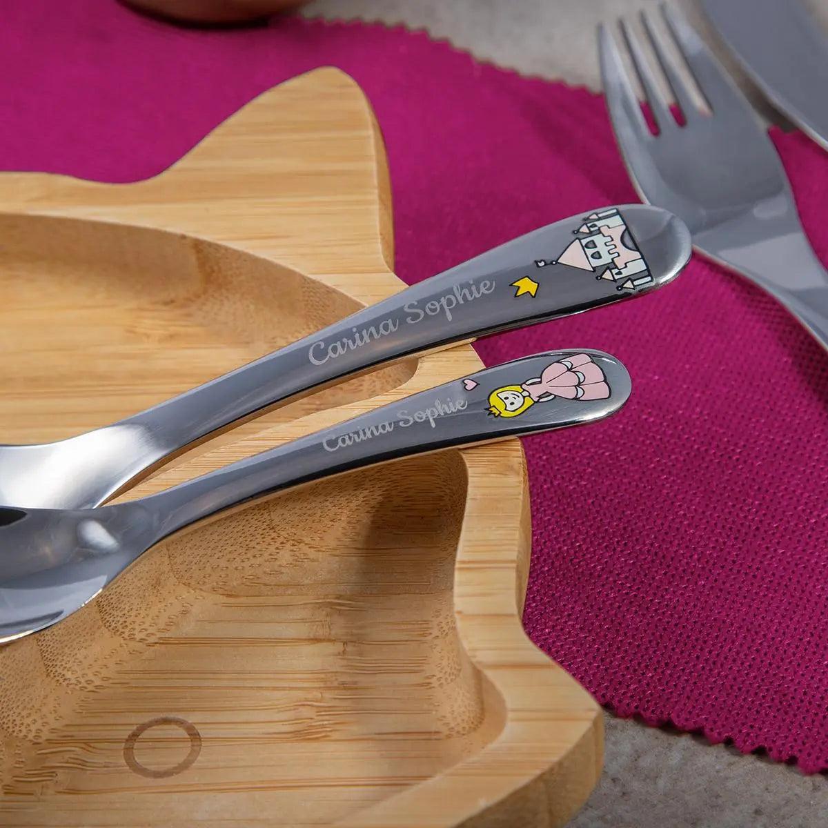 Kinderbesteck "Prinzessin" (4-teilig mit Gravur)