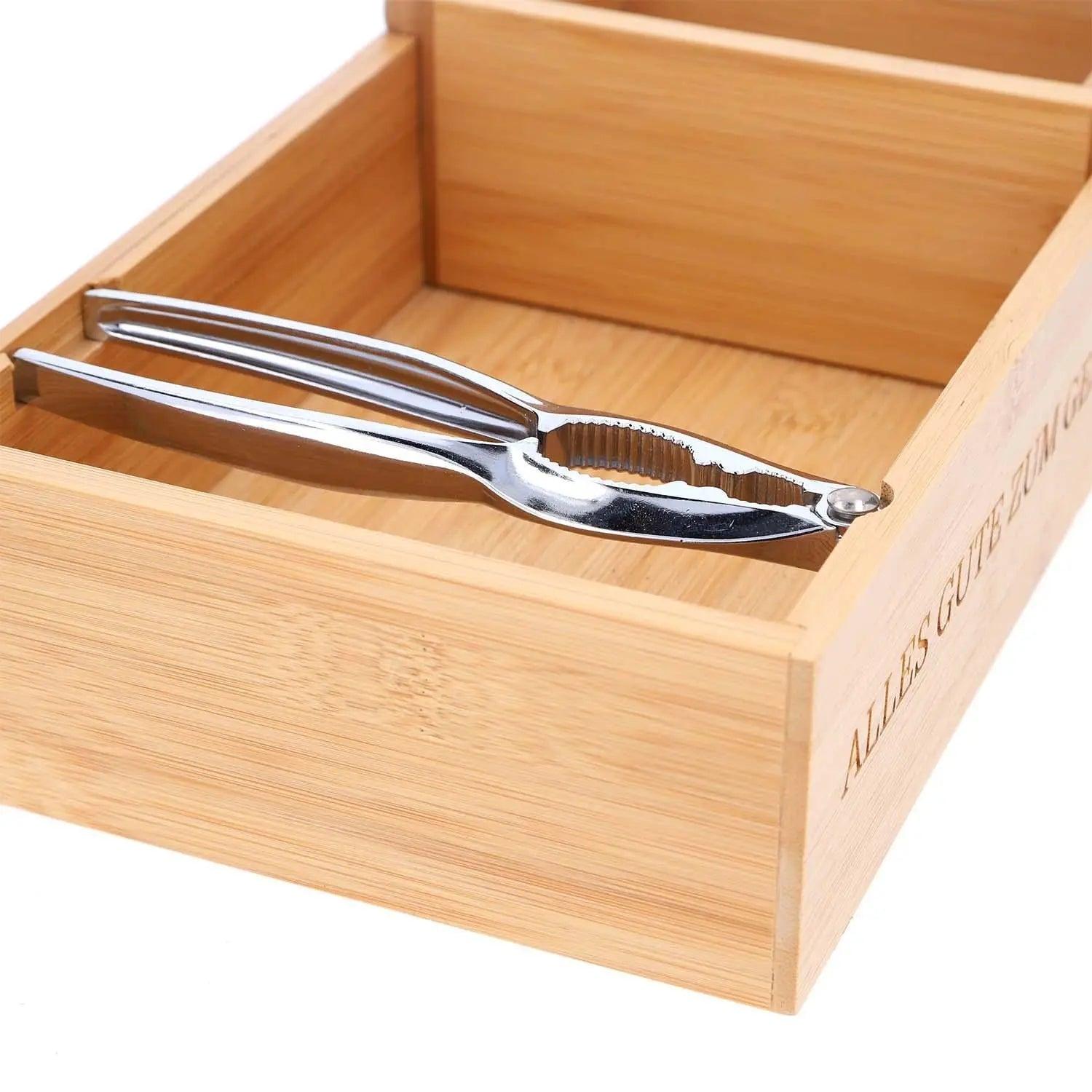 Nussknacker-Set mit Gravur aus Bambus