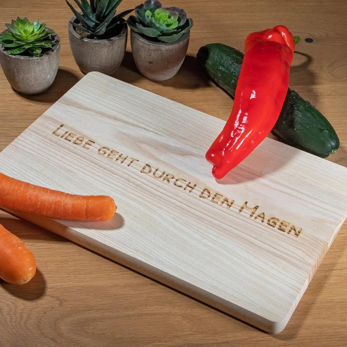 Schneidebrett mit Gravur aus Esche "Large"