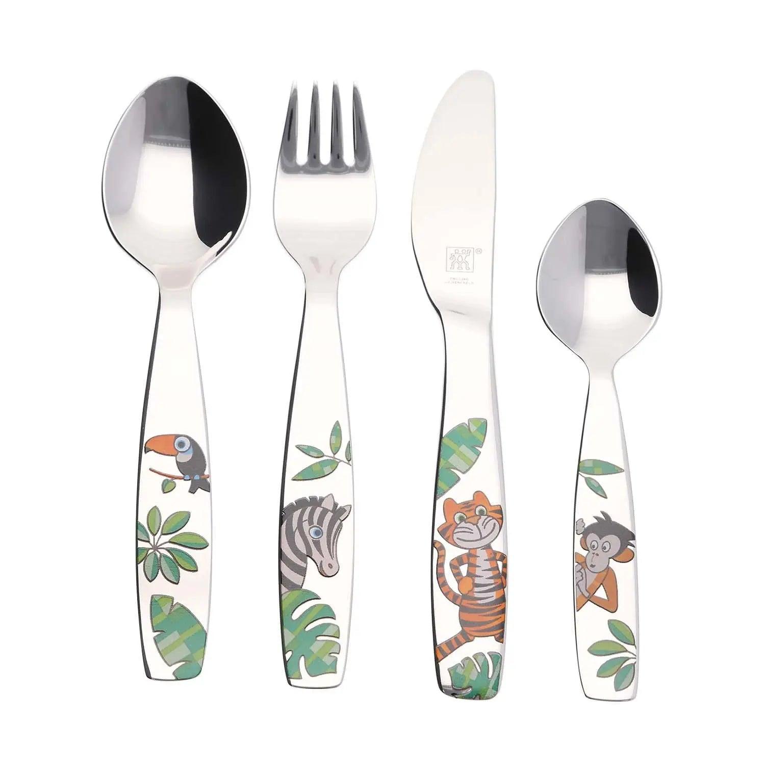 ZWILLING® Kinderbesteck 4-teilig mit Gravur "Jungle"