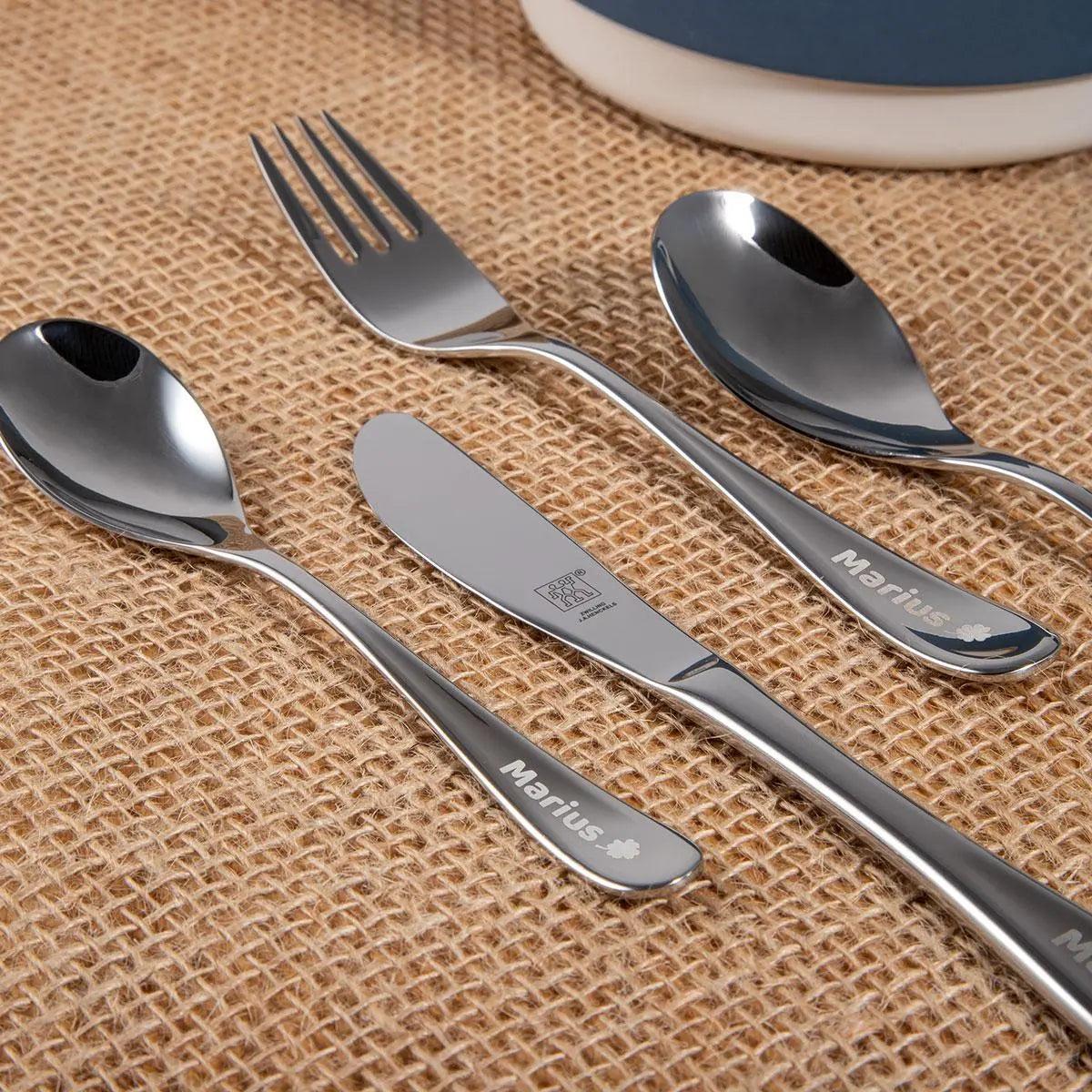 ZWILLING® Kinderbesteck 4-teilig mit Gravur "Filou"