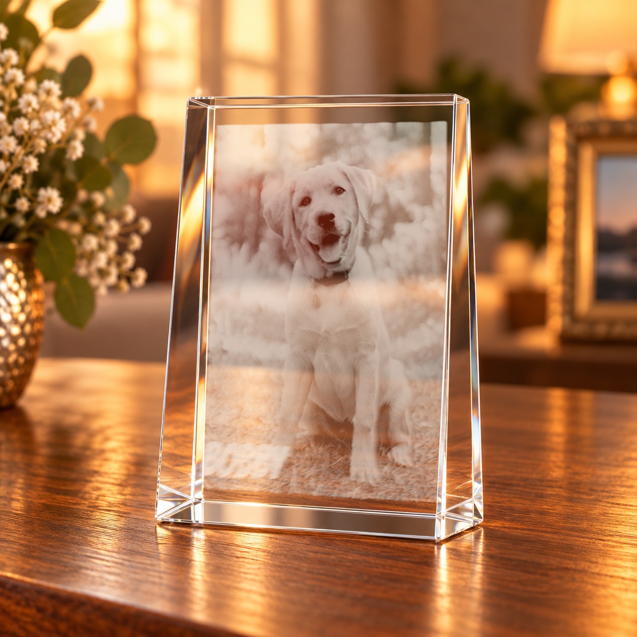 3D-Glaskristall Fotoframe mit Foto-Gravur