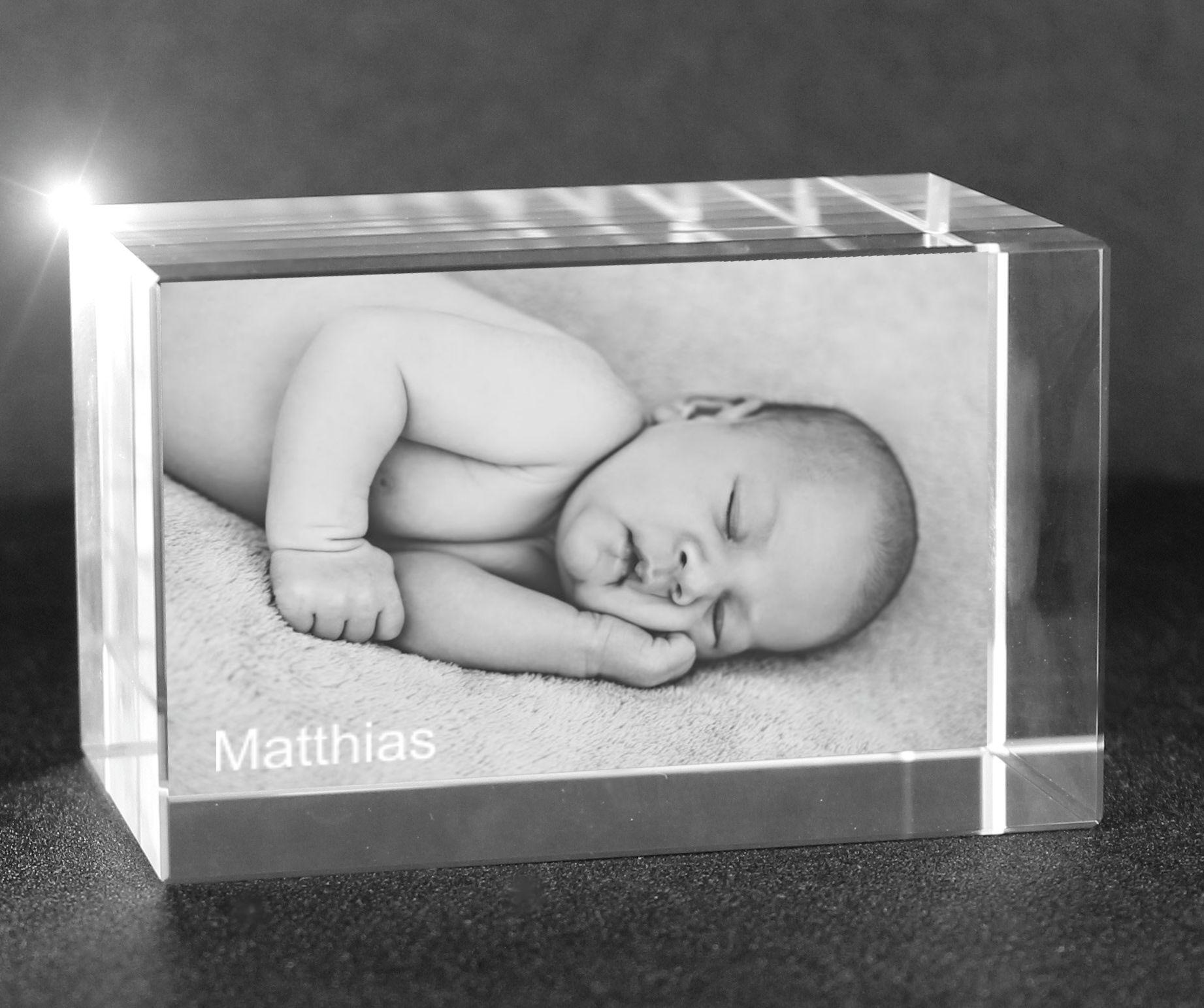 3D Glasfoto Quader Querformat