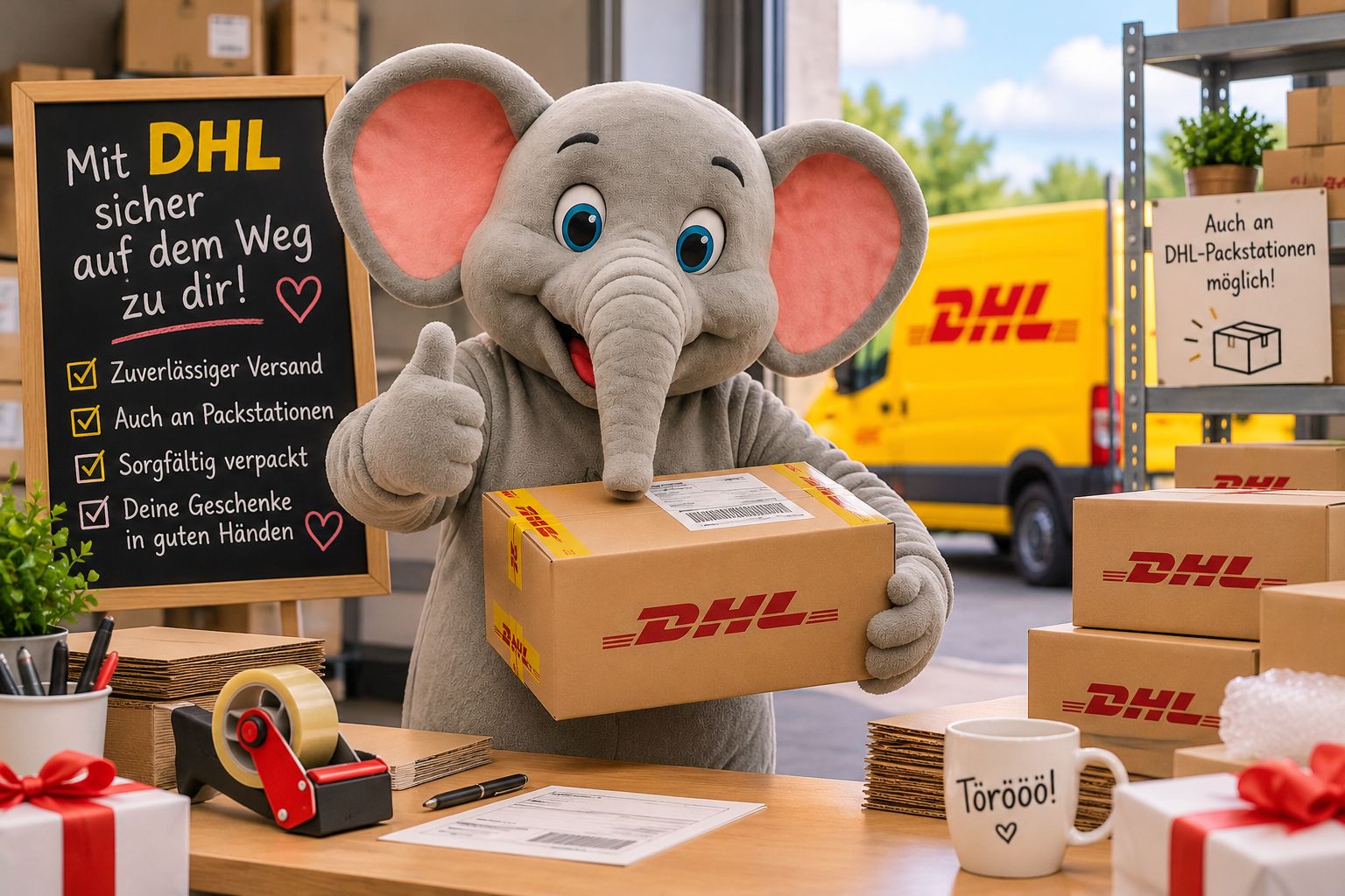Törööö! Dein Geschenk geht auf Reisen – zuverlässig mit DHL!