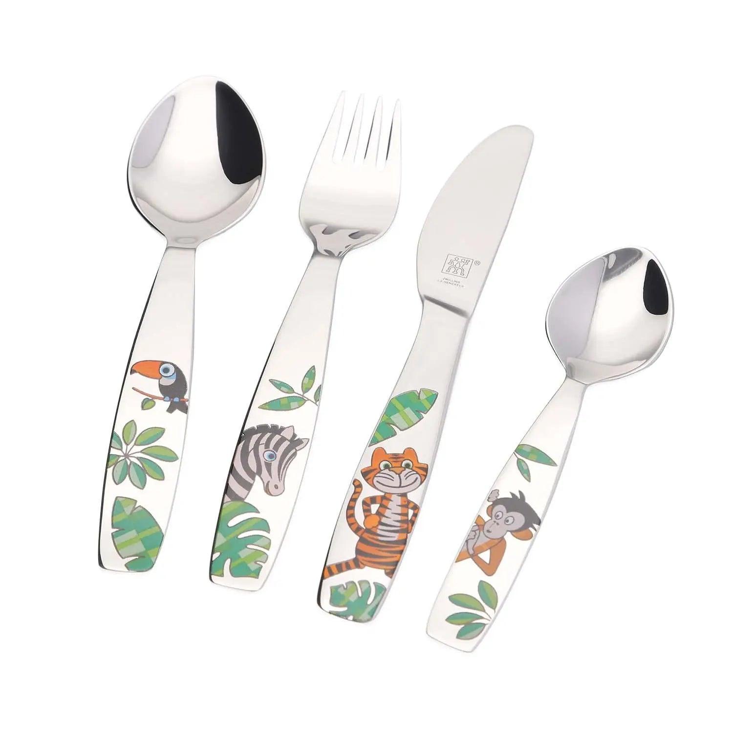 ZWILLING® Kinderbesteck 4-teilig mit Gravur "Jungle"