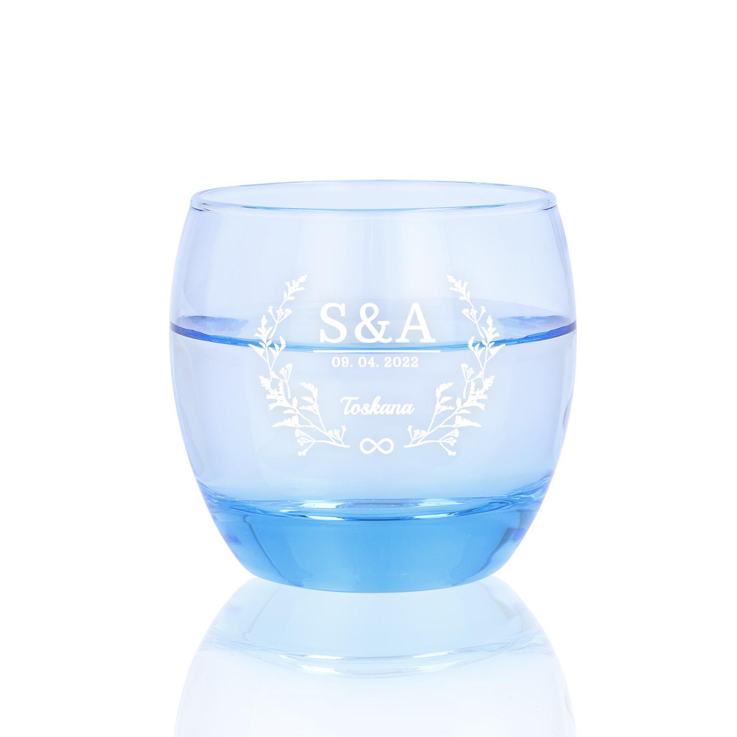 Wasserglas "Liquid" mit Gravur - personalisiert