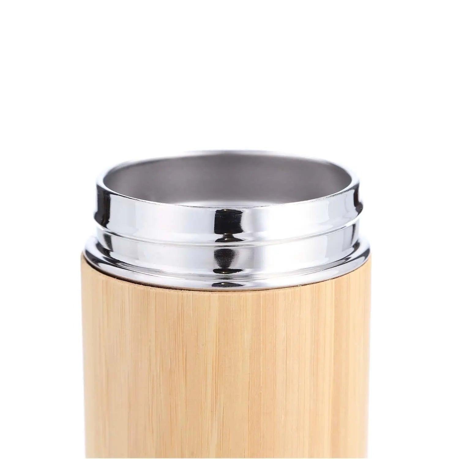 Deluxe Isolierflasche aus Bambus mit Gravur