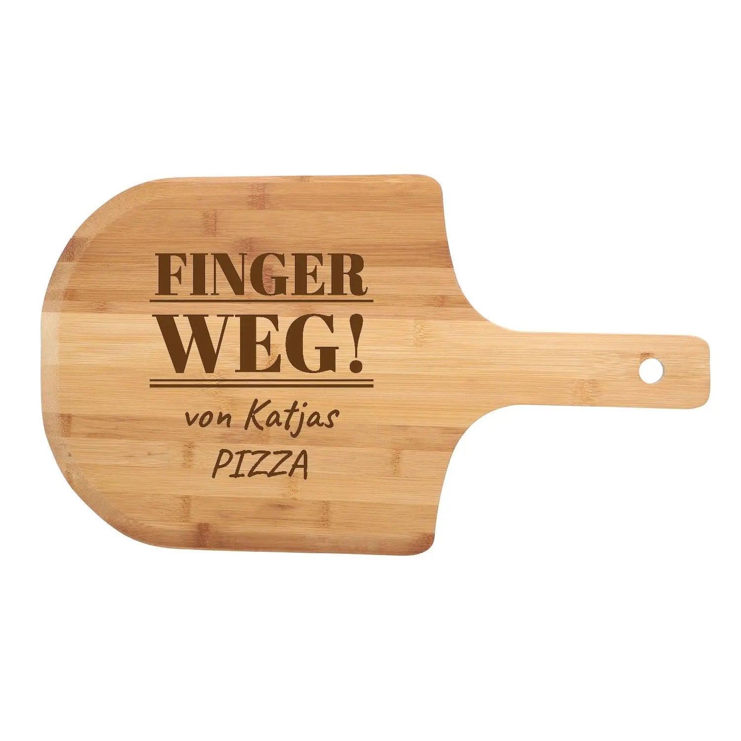 Pizzabrett mit Gravur (aus Bambus)