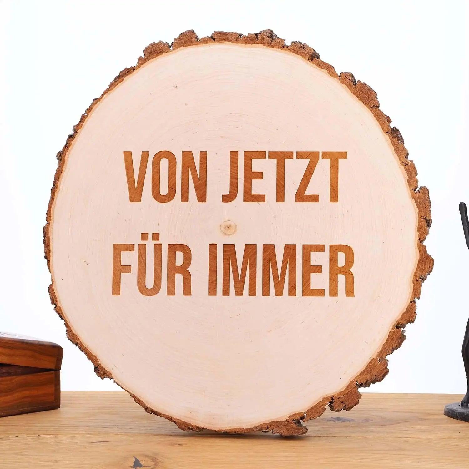 Baumscheibe Erle „XXL“ mit Gravur (Ø ca. 40 cm)