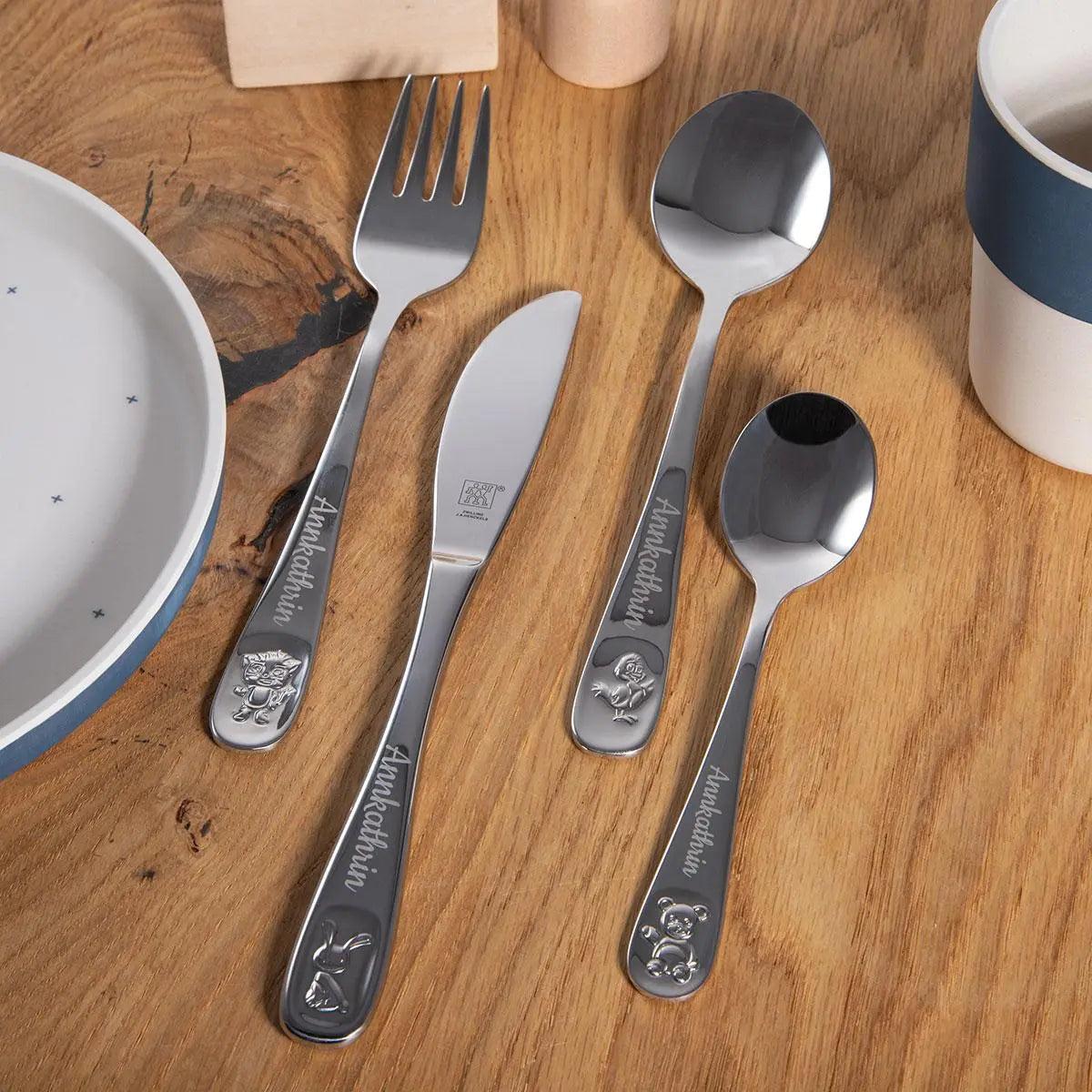 ZWILLING® Kinderbesteck 4-teilig mit Gravur "Bino"