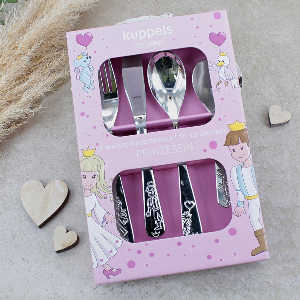 Amefa Kinderbesteck 4-teilig mit Gravur PRINZESSIN