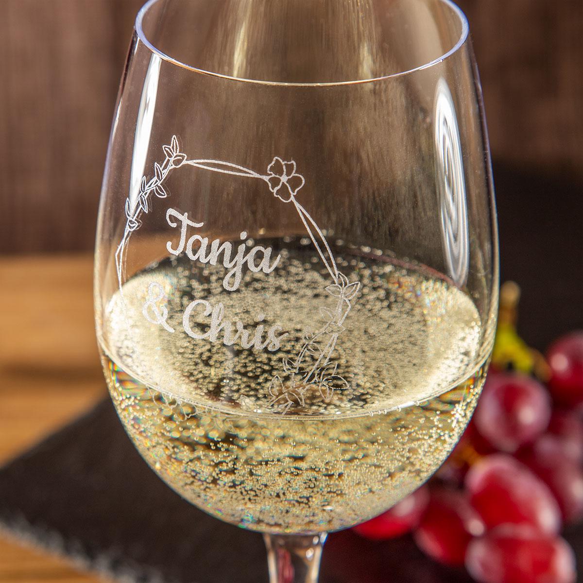 Weißweinglas "Languedoc" mit Gravur - personalisiert