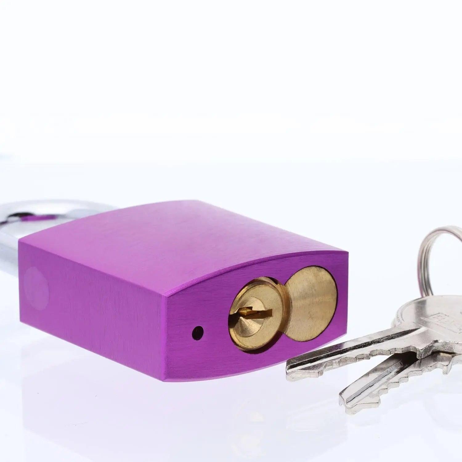 Liebesschloss Violett mit Gravur