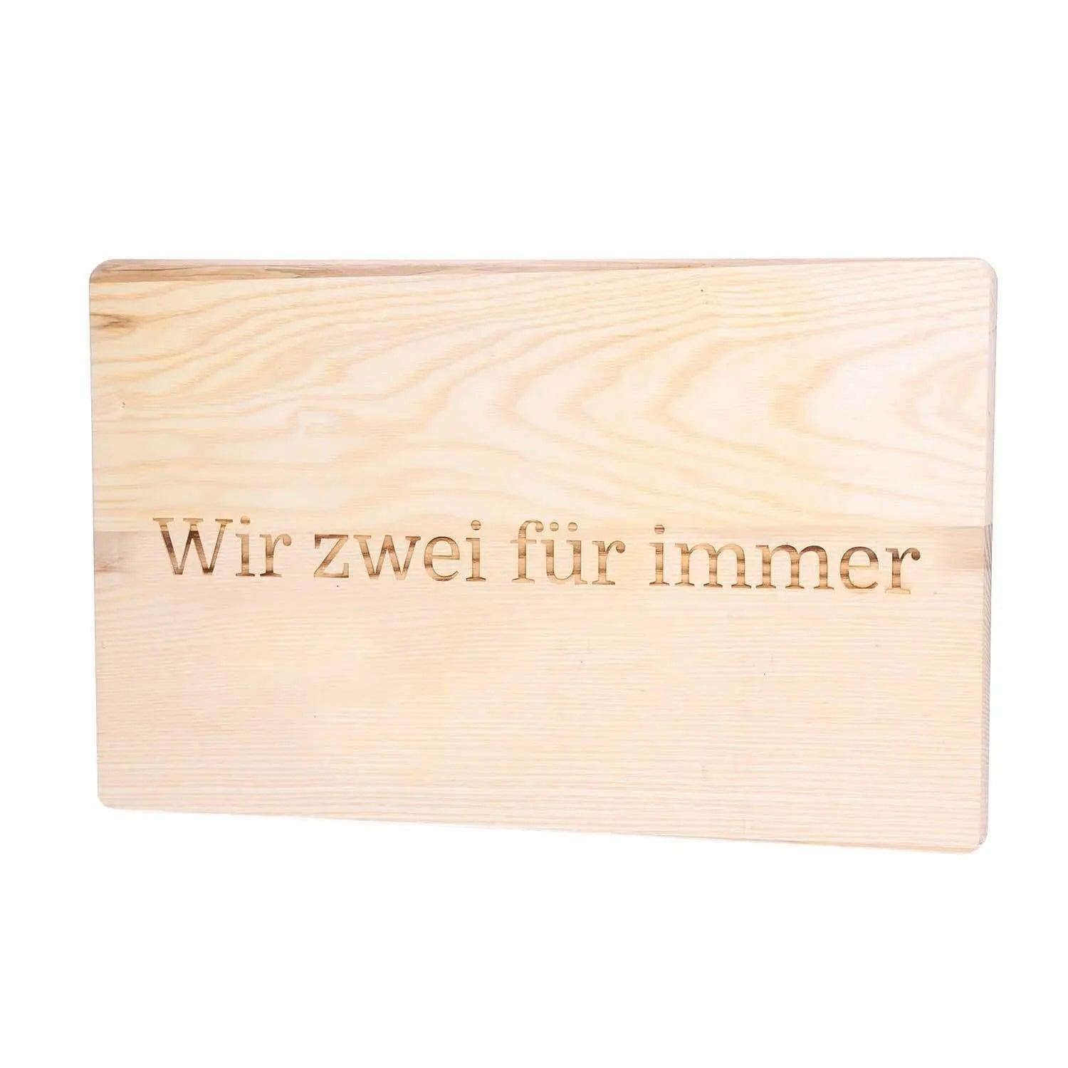 Deluxe Schneidebrett mit Gravur aus Esche