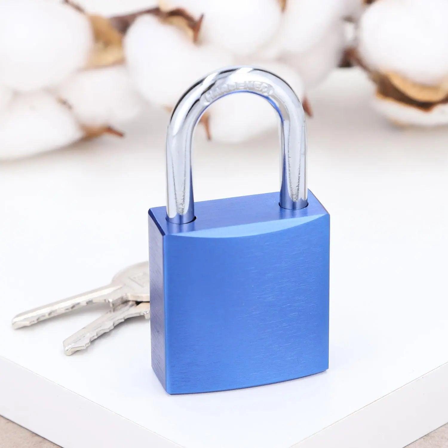 Liebesschloss Blau mit Gravur