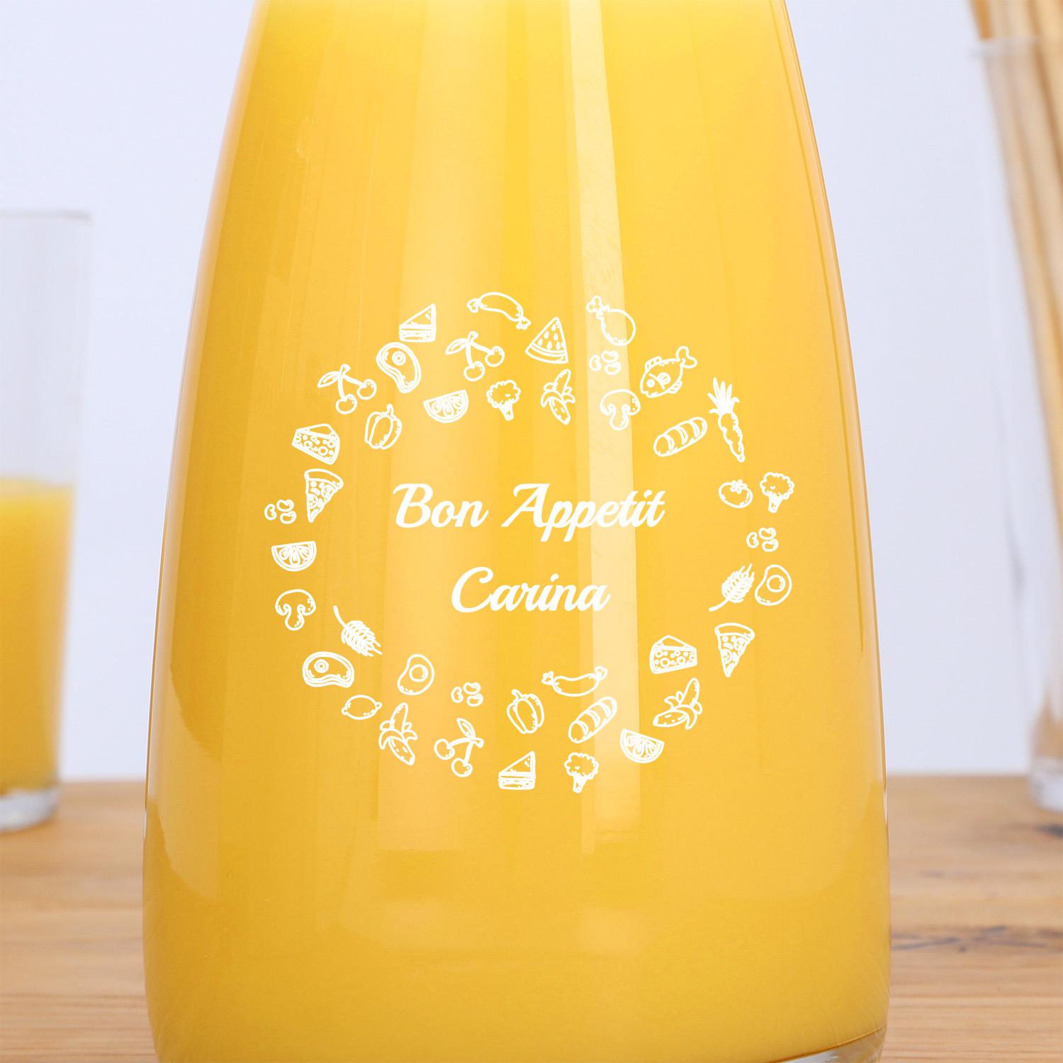 Karaffe "Waterdrop" 1,0 Liter mit Gravur - personalisiert