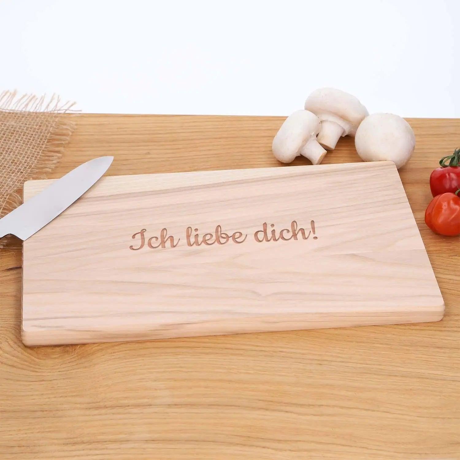 Schneidebrett mit Gravur aus Esche "Medium"