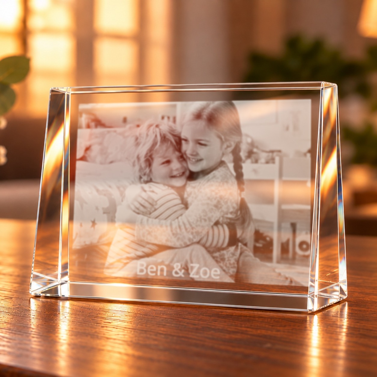 3D-Glaskristall Fotoframe mit Foto-Gravur
