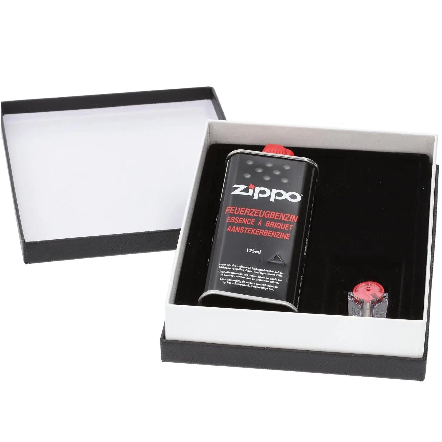Zippo Geschenkbox mit Feuerzeugbenzin und Feuersteinen - originales Zubehör Set