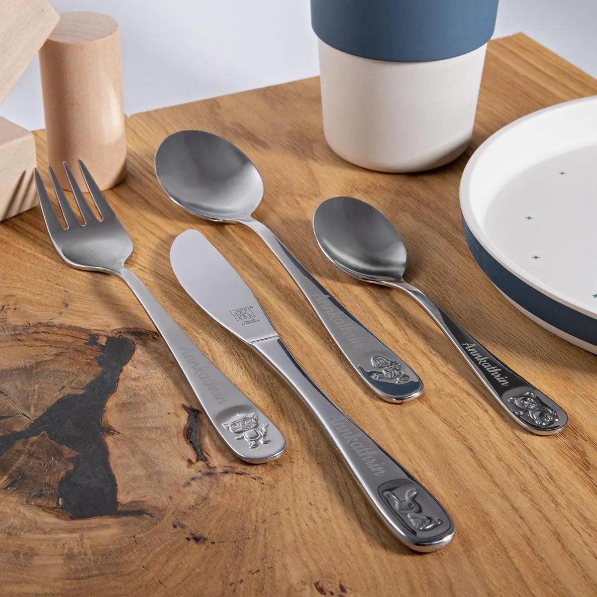 ZWILLING® Kinderbesteck „Bino“ mit Gravur (4-teilig)