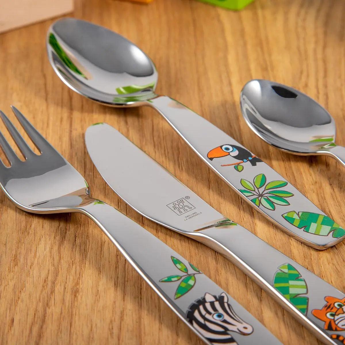 ZWILLING® Kinderbesteck 4-teilig mit Gravur "Jungle"