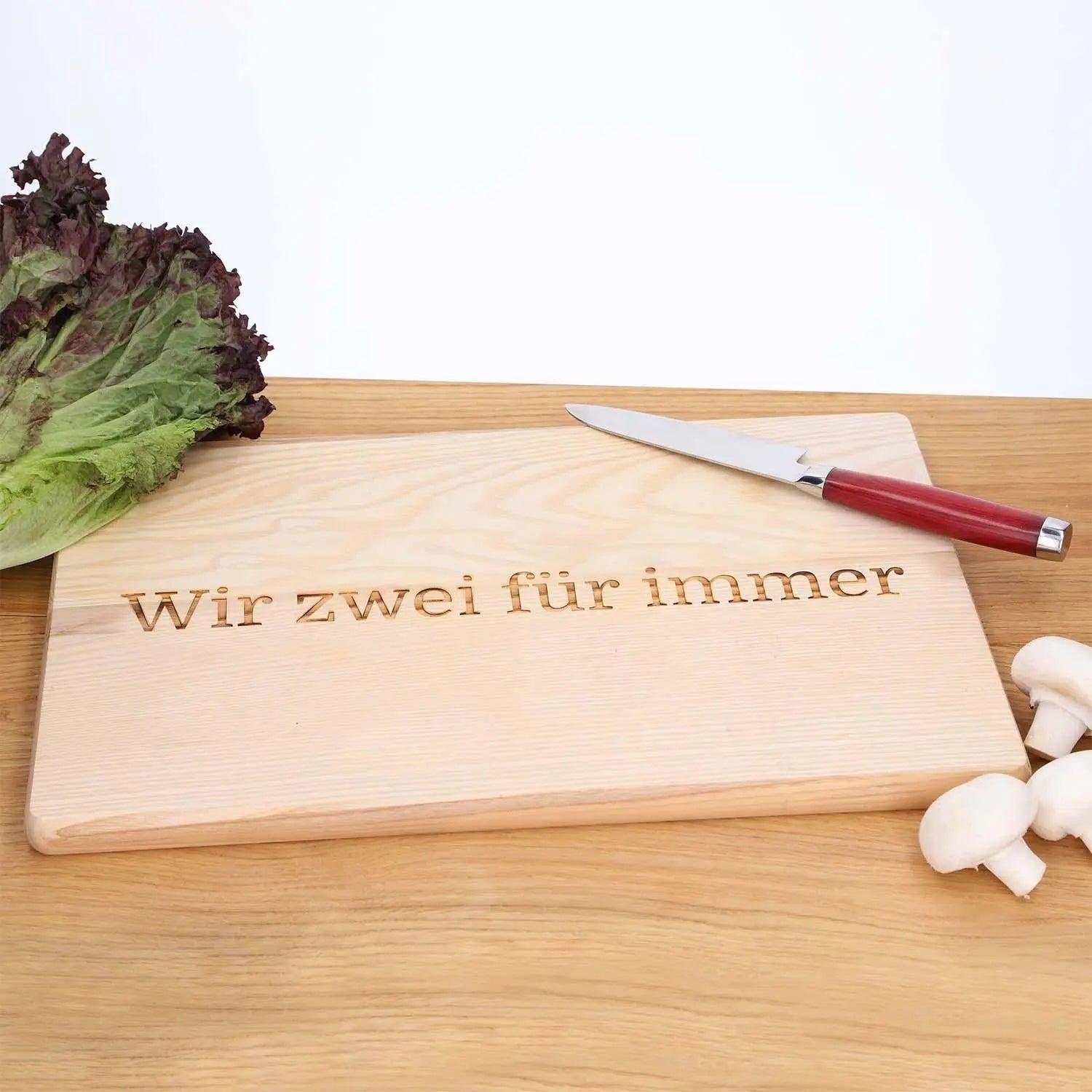 Deluxe Schneidebrett mit Gravur aus Esche