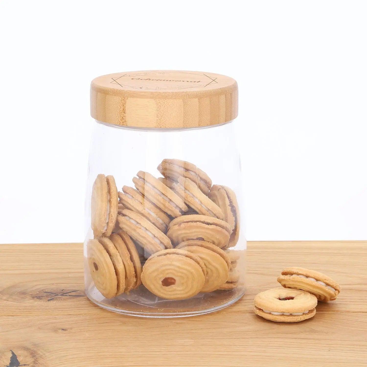 Vorratsglas mit Gravur und Bambusdeckel 1300 ml