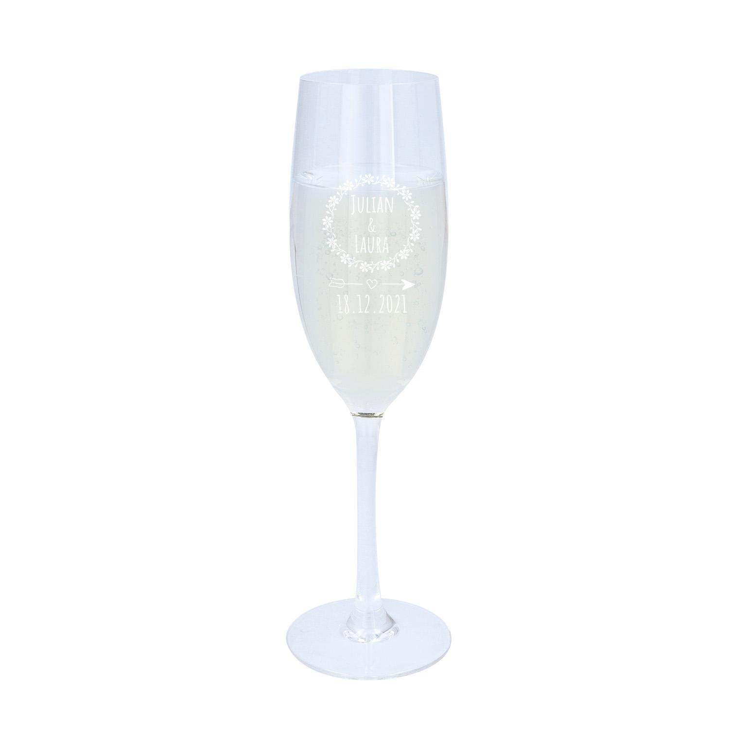 Sektglas "Prosit" mit Gravur - personalisiert