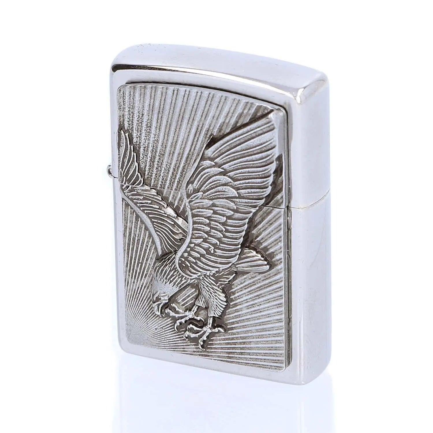 Premium Zippo Adler mit Gravur - originales windfestes Benzinfeuerzeug