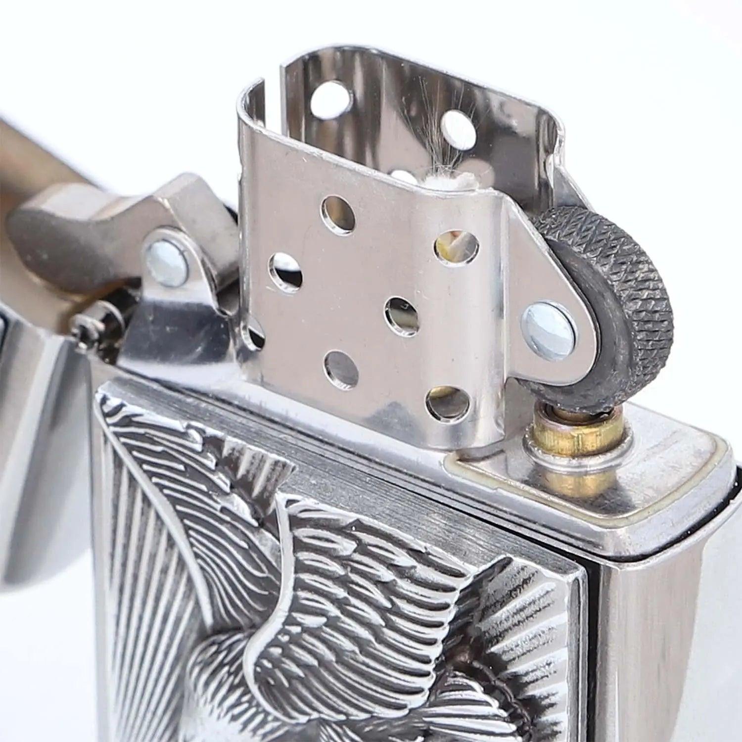 Premium Zippo Adler mit Gravur - originales windfestes Benzinfeuerzeug