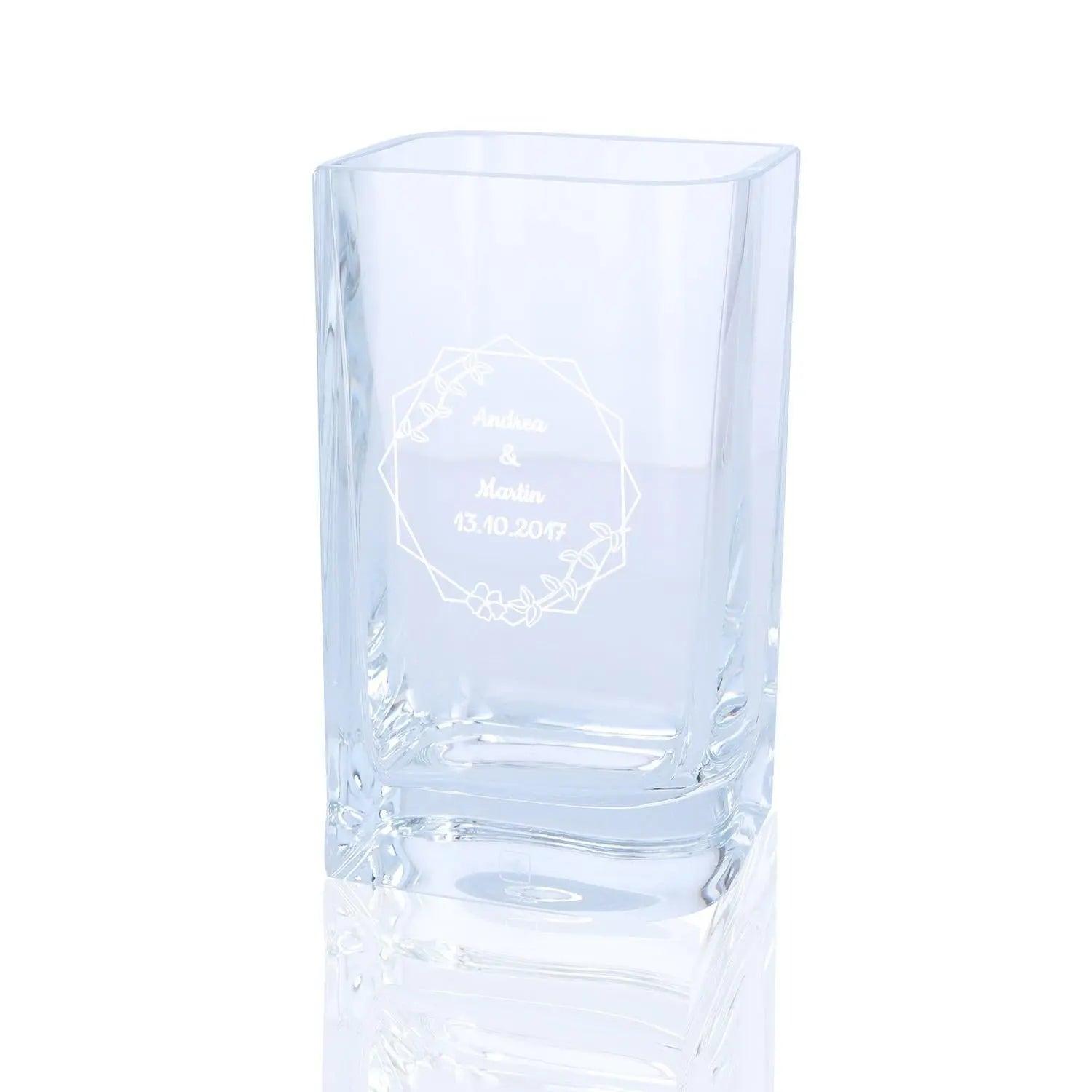 LEONARDO Vase mit Gravur Lucca 25 cm - personalisierbare Glasvase als Geschenk