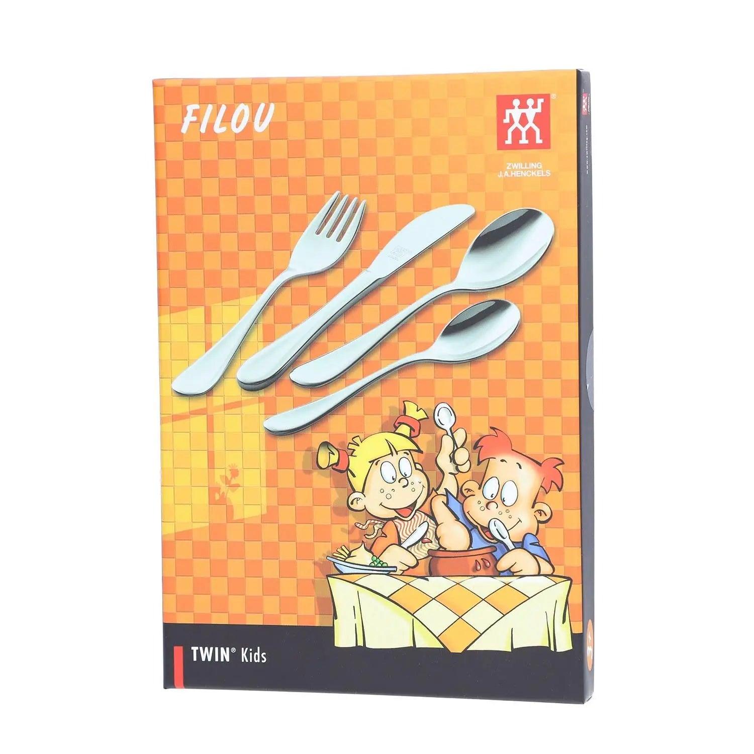 ZWILLING® Kinderbesteck 4-teilig mit Gravur "Filou"